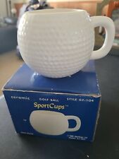 Sportcups Golf Ball Mug 1985 Coffee Cup Vintage Novelty In Box picture