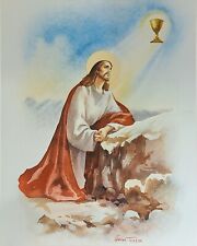 Jesus Kneeling in Prayer -by Josyp Terelya -Christian Religious Print 8 x 10 picture