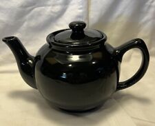 Vintage Black Ceramic Teapot 5” Tall picture