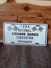 National Square Dancing 1986 Convention Indianapolis License Plate New Sealed picture