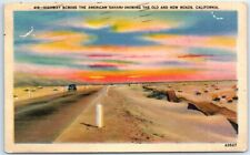 Postcard Highway The American Sahara New Old Roads California USA North America picture