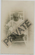 Real Photo Postcard-WILLIAMS Family, (Irene Helen) - Cute Baby Sitting picture