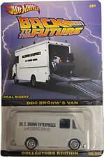 Back To The Future's Dr. Doc Brown Van Hot Wheels CUSTOM Car w/Real Riders picture