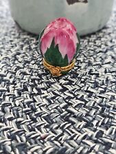 Limoges France Rosebud Porcelian Trinket Box Peint Main Porcelain Mint picture