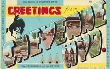 Postcard Greeting from Cheyenne Wyoming WY The Home of Frontier Days 1950s picture