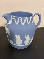 Wedgewood Blue Porcelain Pitcher Made In England 1950 With Cherubs picture