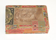 1931 LA FLOR DE LA ISABELA PHILIPPINE CIGAR BOX~RARE SS PRES CLEVELAND TAX STAMP picture