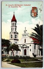 St Augustine Florida~St Joseph'as Old Spanish Cathedral~Vintage Postcard picture