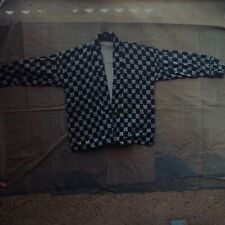 Japanese Vintage Long Sleeve Noragi Indigo dyed Checker pattern kasuri BORO picture