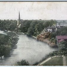 c1900s Stratford on Avon England Birthplace of William Shakespeare River PC A228 picture