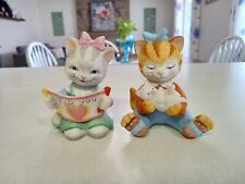 Bronson Collectible Cat Figurine Pair picture