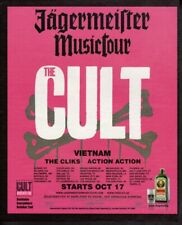 Vintage print ad advertisement Alcohol Jagermeister Music Tour The Cult Vietnam picture