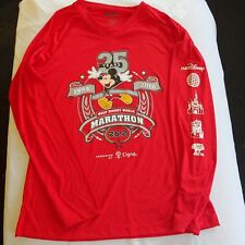Walt Disney World 2018 Marathon Womens Tshirt Red Small Mickey Mouse Long Sleeve picture