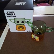 Joyjolt Star Wars The Mandalorian Grogu Stackable Drinking glasses NEW GIFTready picture