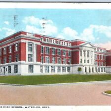 c1920s Waterloo, IA New East High School Litho Photo Postcard Architecture A62 picture
