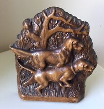 Syroco Wood Irish Setter & Weimaraner Pointing Dog  Hunting Dogs 1 Bookend picture
