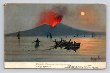 1905 Artist A COPPOLA Napoli Vesuvio Vesuvius Volcano Eruption Naples Postcard picture