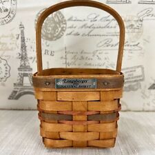 Longaberger 1993 Inaugural Basket with Fixed Handle 5 x 5 1/2 x 4 Tall picture