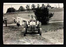 1986 Monroe NC Ridge Rd Farmer Riding Small Tractor Garden Work VTG Press Photo picture