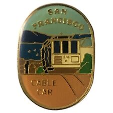 Vintage San Francisco Cable Car Scenic Travel Souvenir Pin picture