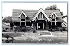 c1940's Public Library Building Durand Wisconsin WI RPPC Photo Vintage Postcard picture