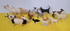 SCHLEICH & Others 14 DOMESTIC ANIMAL FIGURE DOG CAT CHICKEN DUCK RABBIT COW GOAT picture