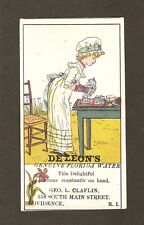 Antique Victorian Ink Blotter Trade Card DE LEON'S FLORIDA WATER Providence RI picture