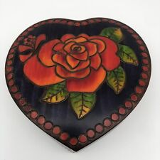 Polish Rose Heart Wood Box picture