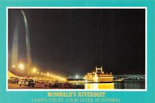 McDonald's RESTAURANT RIVERBOAT 1985 ST LOUIS MISSOURI 6 X 4 POSTCARD 6425c picture