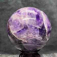 851g/84mm Natural Dream Amethyst Quartz Crystal Sphere Ball Reiki Healing picture