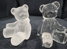 Lenox Cute And Cuddly Fine Crystal Clear And Frosted Bears first edition Germany picture