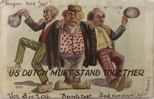 Comic Men Us Dutch Must Stand Together H.H. Tammen c1907 Embossed Postcard picture