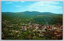 Aerial View Laconia New Hampshire City on the Lakes Vtg Unposted Postcard chrome picture