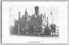 St. Francis Hospital Columbus Dispatch Postcard Ohio OH Old Cars 1908 picture
