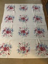 Vintage St. Regis 49 x 65 Cotton Floral Tablecloth picture