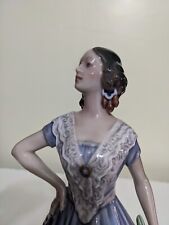 Vintage Dahl Jensen Porcelain Figurine Spanish Lady 1124 Rare 10