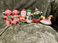 vintage fabric christmas ornaments lot picture