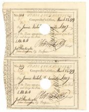 Pair of Pay Orders Signed by Jed Huntington and Oliver Wolcott Jr. - Connecticut picture