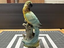 Vintage Ceramic Blue Orange Green Parrot Macaw Figurine Japan 11