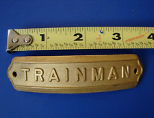 Vintage NOS Railroad Train Porter Hat Metal Badge Plate Trainman Jersey MD picture