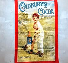 Cadburys Cocoa Tea Towel Boy Playing Cricket All Cotton Made In Britain 19