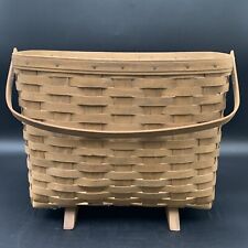 Longaberger Baskets Handwoven Classic Magazine  2100-UO with Legs Handle picture