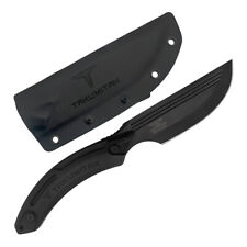 TAKUMITAK Hunter Black D2 Straight Back Blade G10 Handle Fixed Knife w/ Sheath picture