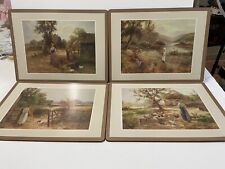 Vintage Set Of 4 Pimpernel Farm Women Country Scenes Placemats From England picture