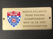 SCCA New York Region 1972 Racing Championship Bridgehampton Dash / Wall Plaque picture