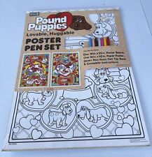 Pound Puppies Coloring Poster Pen set Pack Vintage Disney cartoon Sealed 1985 picture