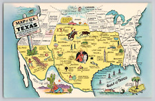 GREETINGS FROM Texas in a Map of the U.S. picture