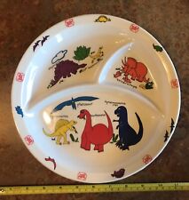 Vintage 1980's Anacapa Melamine THE OLD SPAGHETTI FACTORY DINOSAUR Divided Plate picture