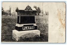 c1910's Grave Cemetery Platts Scene Cedar Rapids Iowa IA RPPC Photo Postcard picture