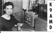 QSL  1961 Hillsboro Illinois     radio card picture